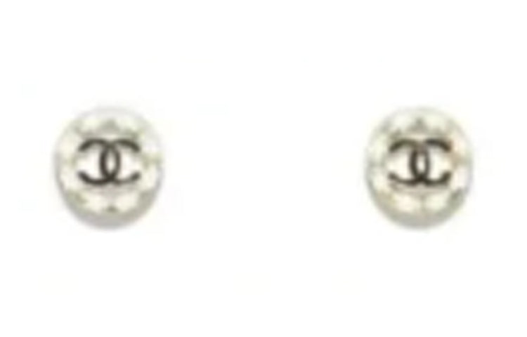 CHANEL - Stud Earrings Women's White