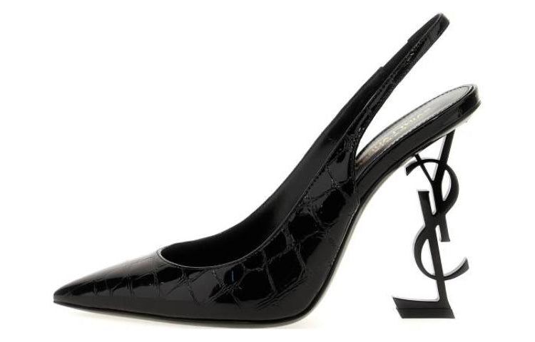 SAINT LAURENT Opyum Pointed Toe Slingback Pumps