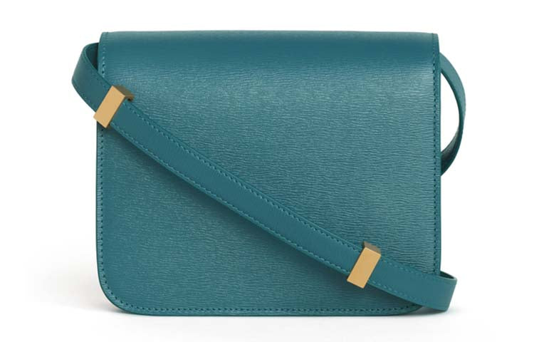 CELINE Classic Bo Cork Grain Cowhide Square Bag, Handbag, Crossbody Bag, Shoulder Bag Women's Prussian Blue