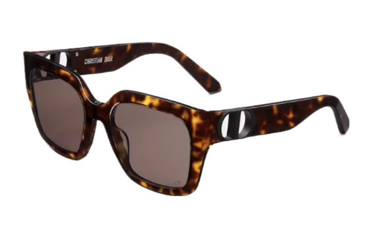 DIOR Acetate Irregular Shape Sunglasses Women's Tortoiseshell