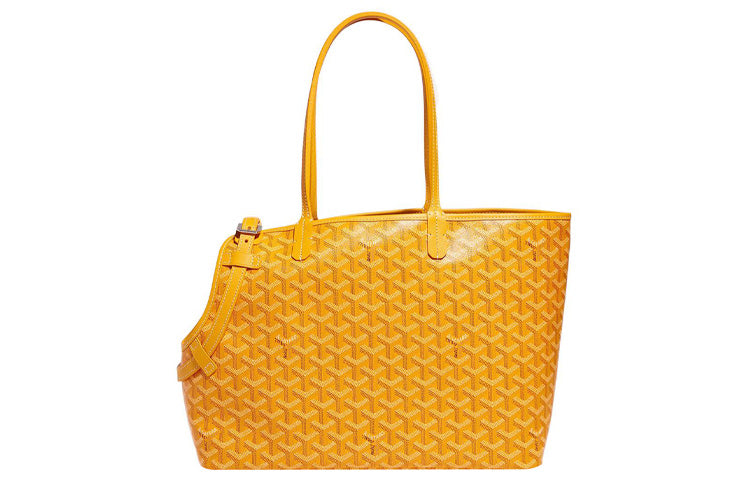 GOYARD Chien Gris Canvas With Leather Pet Bag Unisex Yellow