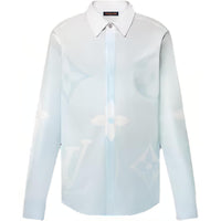 LOUIS VUITTON Monogram Printed Long-Sleeved Cotton Poplin Shirt