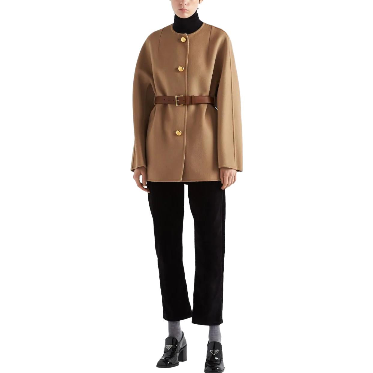 PRADA Coats Women's Brown