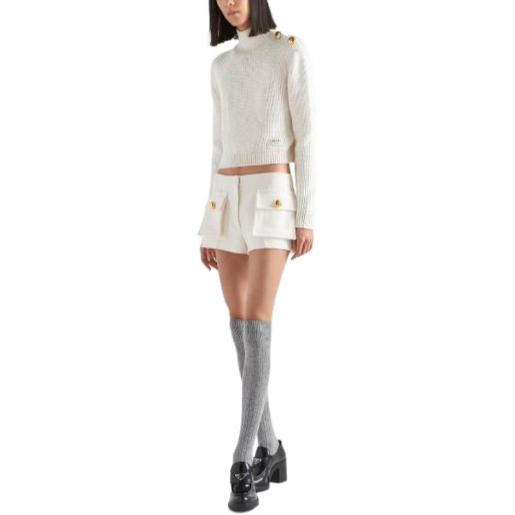 PRADA Button-embellished Wool Jumper