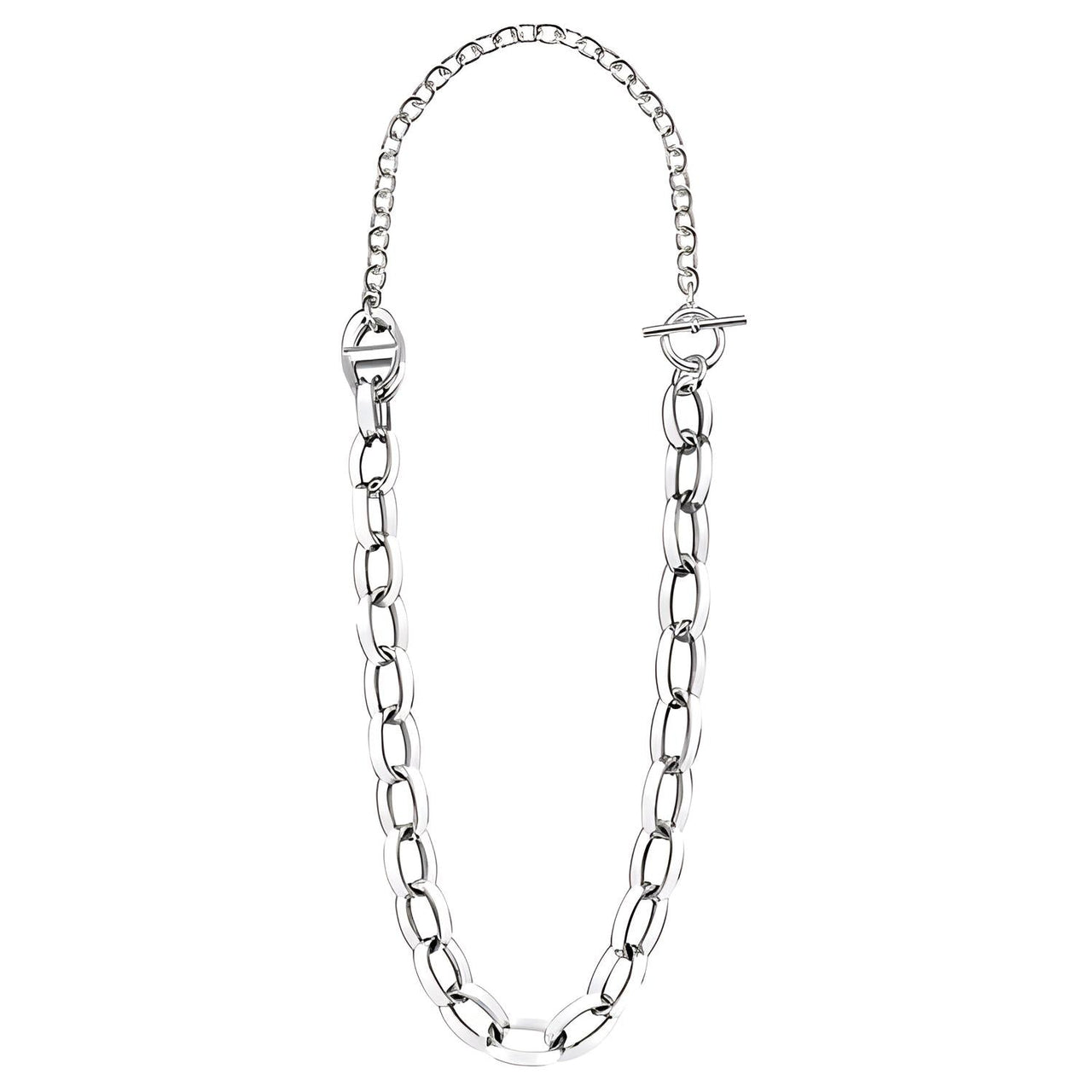 HERMES 925 Sterling Silver Necklaces Women's Silver
