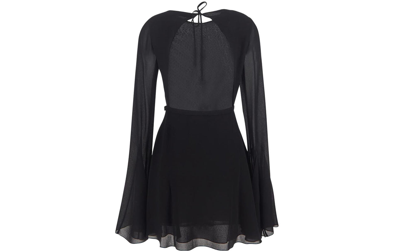 SAINT LAURENT Long Sleeved Dresses Women's Black