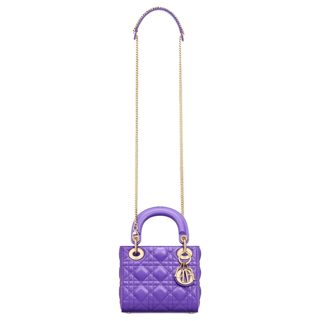 DIOR Lady Dior Lambskin Dior Bag Shoulder Bag Crossbody Bag Handbag Mini Women's Purple