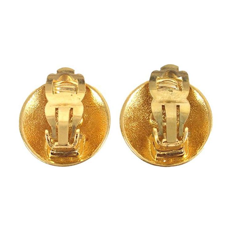 CHANEL 1996 Cc Clip on Earrings
