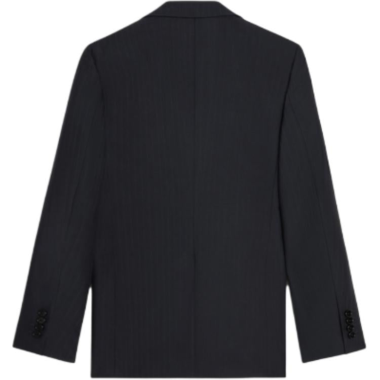 CELINE Classic Jacket In Striped Wool Navy Jackets Coats Men's Black