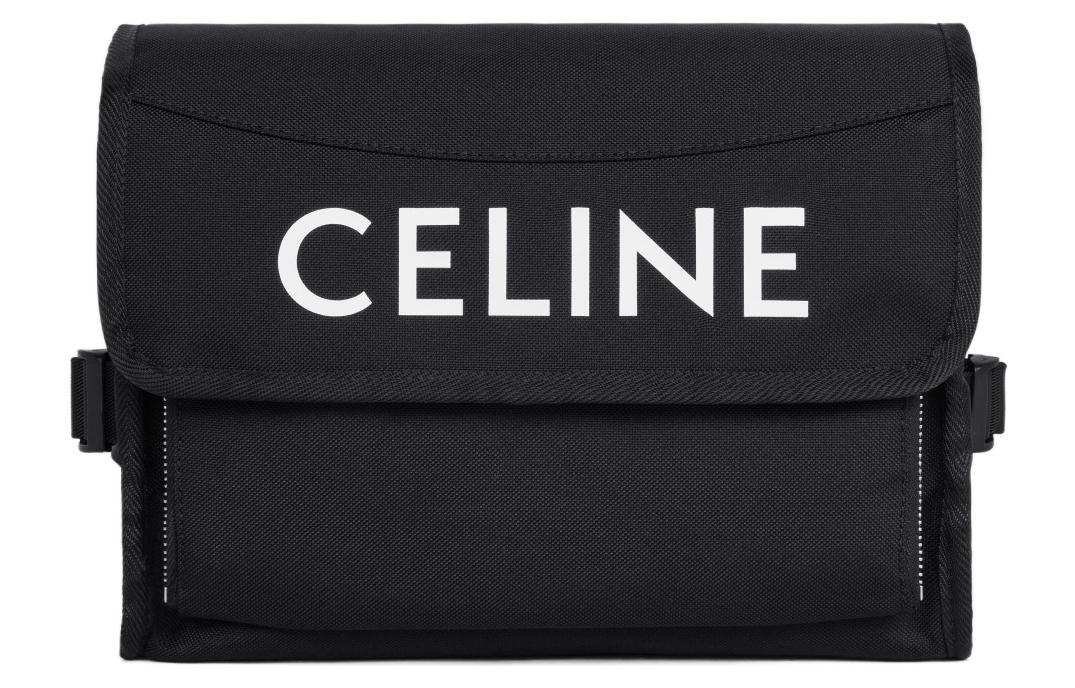 CELINE Fabric, Polyamide Messenger Bag, Crossbody Bag, Shoulder Bag Men's Black