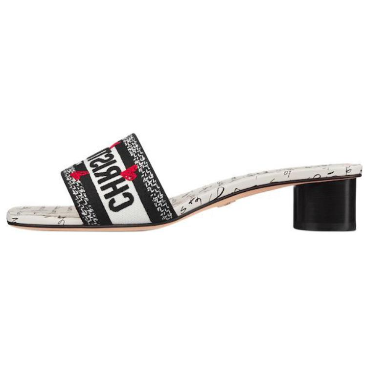 DIOR Slide Slippers Women's Black White