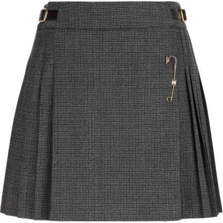 CELINE Buckle Detailed Pleated Skirt