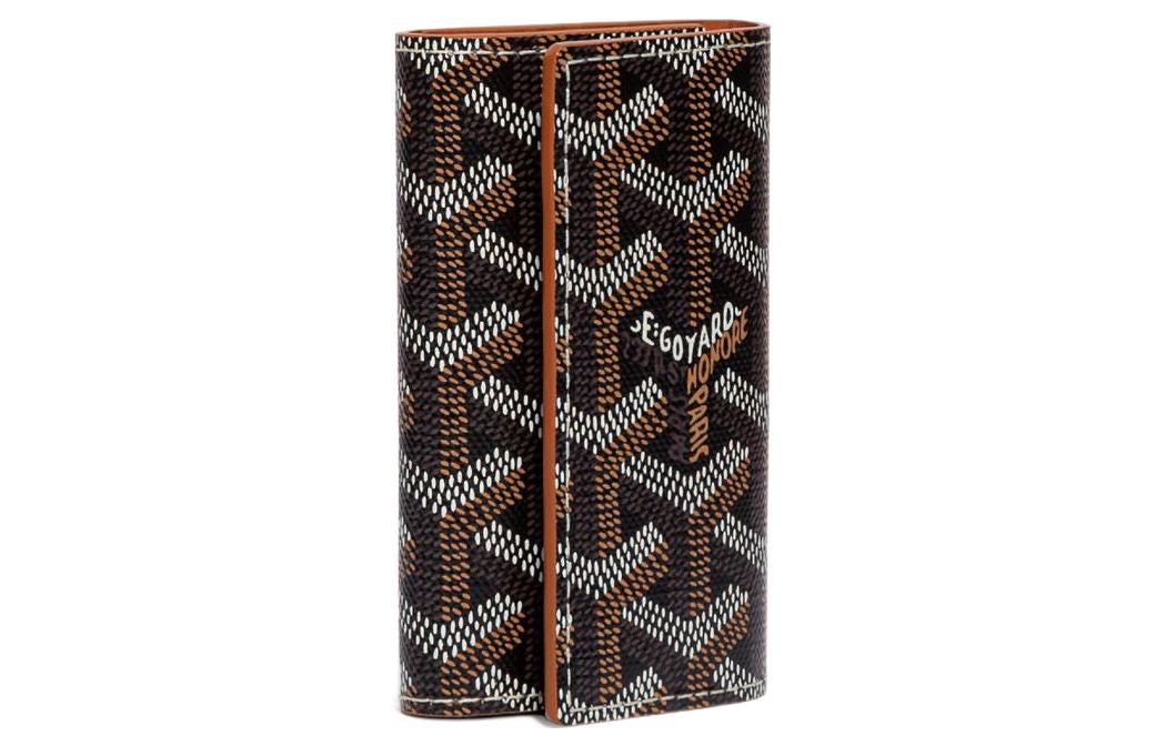 GOYARD SAINT-MICHEL Canvas With Leather Key Pouch Unisex Brown