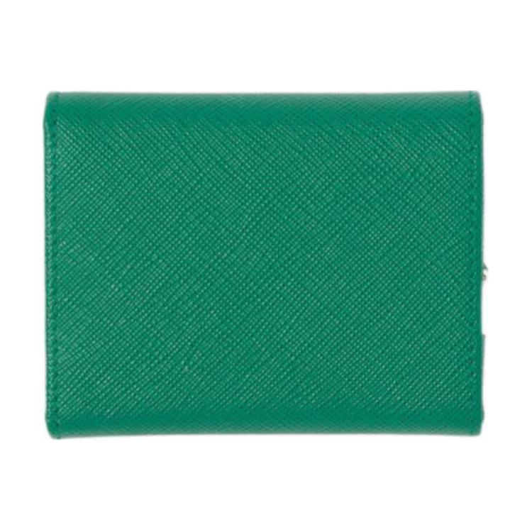 PRADA Cow Leather Wallet Women's Green