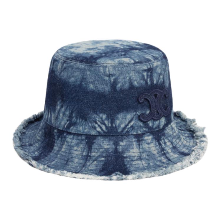 CELINE Cotton Bucket Hats Unisex Blue