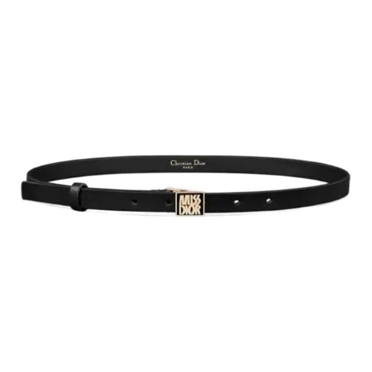 DIOR Leather Belts Women's Black