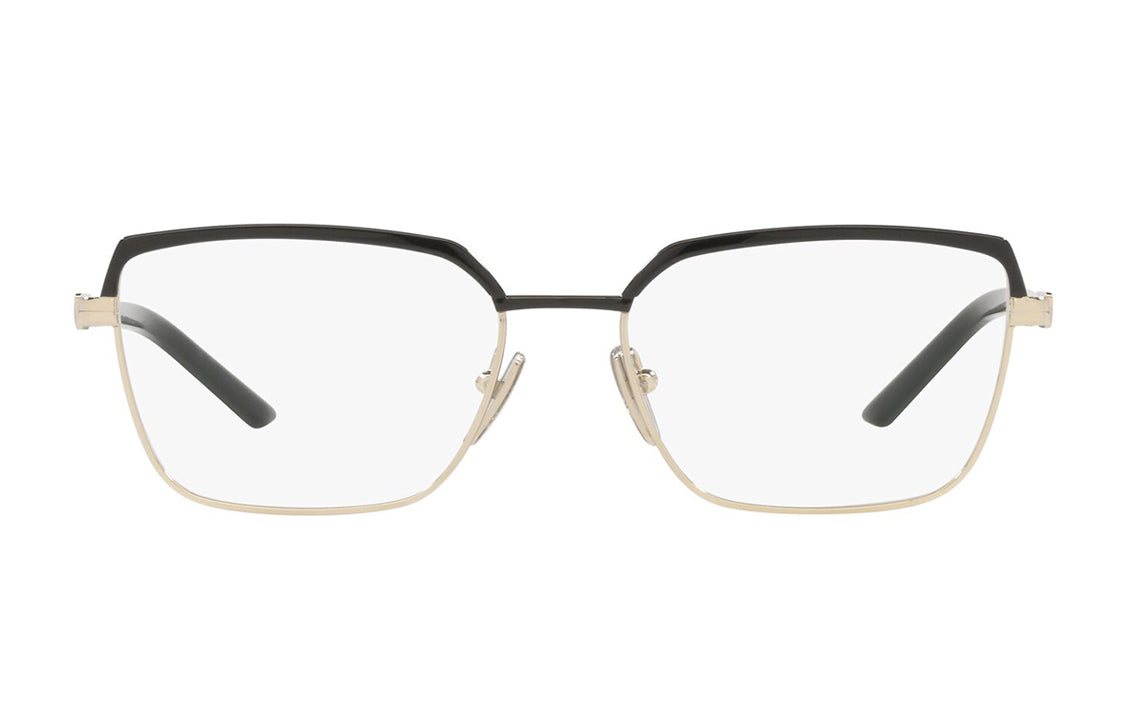 PRADA Eyeglass Frames Unisex Black/Gold Color