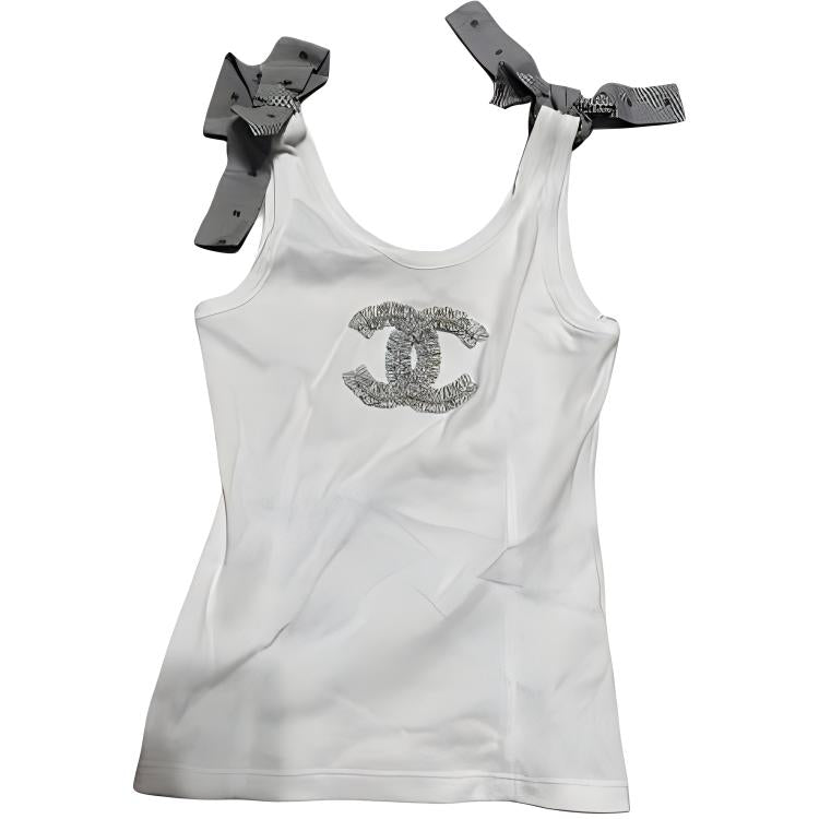 CHANEL 24 Spring And Summer New Arrivals 24P Tank Tops Women's White