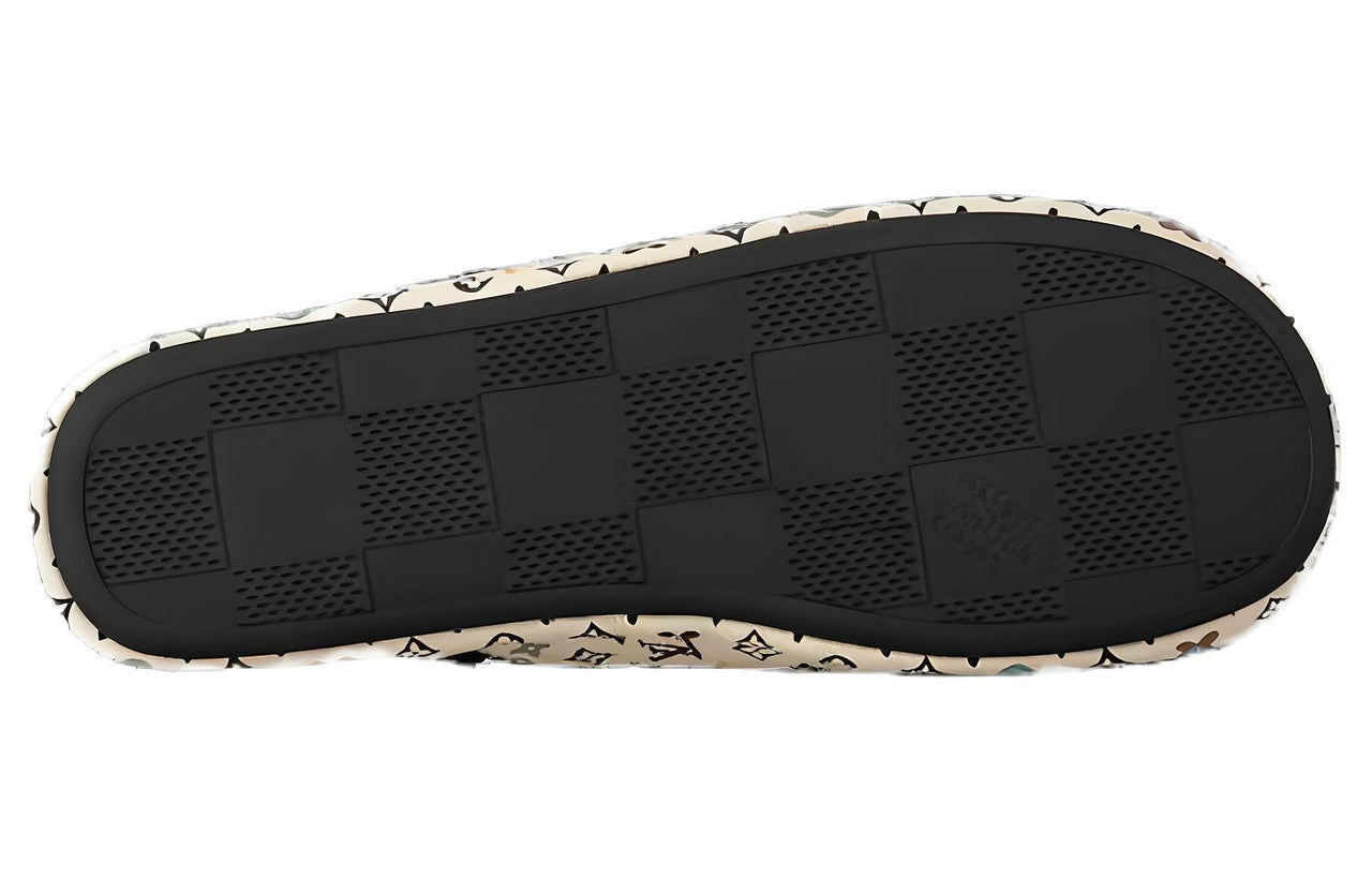 LOUIS VUITTON Slip Resistant Closed Toe Slippers Unisex Beige