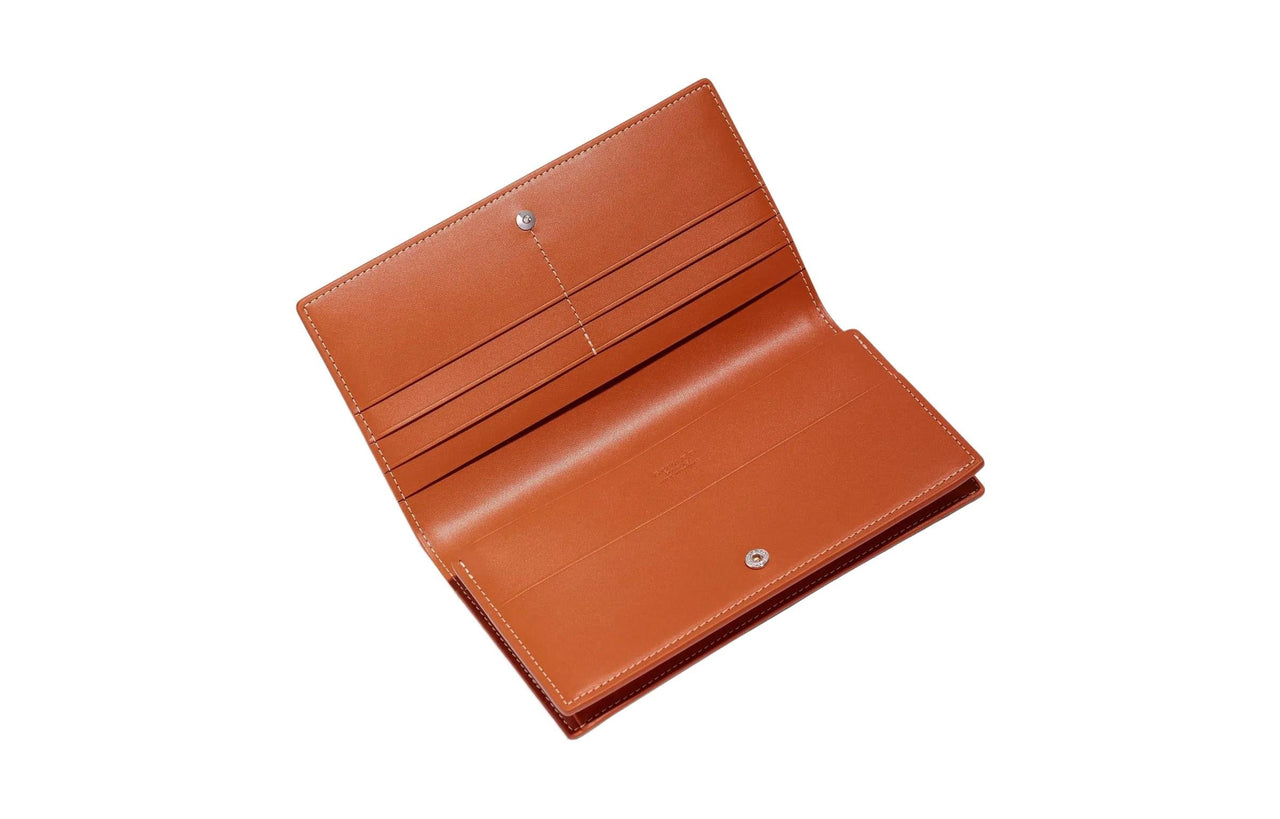 GOYARD RICHELIEU Canvas With Leather Wallet Unisex Brown