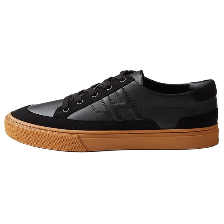 HERMES Deep Low-Top Skateboard Shoes Men's Black