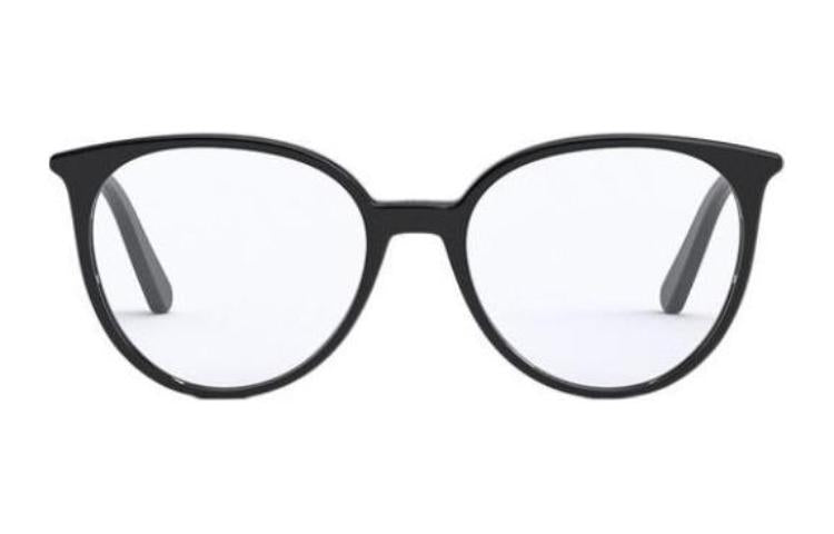 DIOR Acetate Oval Eyeglass Frames Unisex Black
