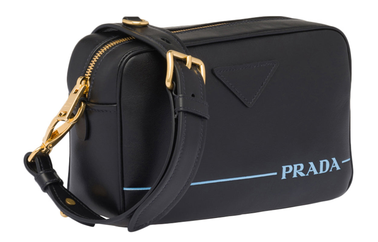 PRADA Calfskin Shoulder Bag Crossbody Bag Fanny Pack Women's Black