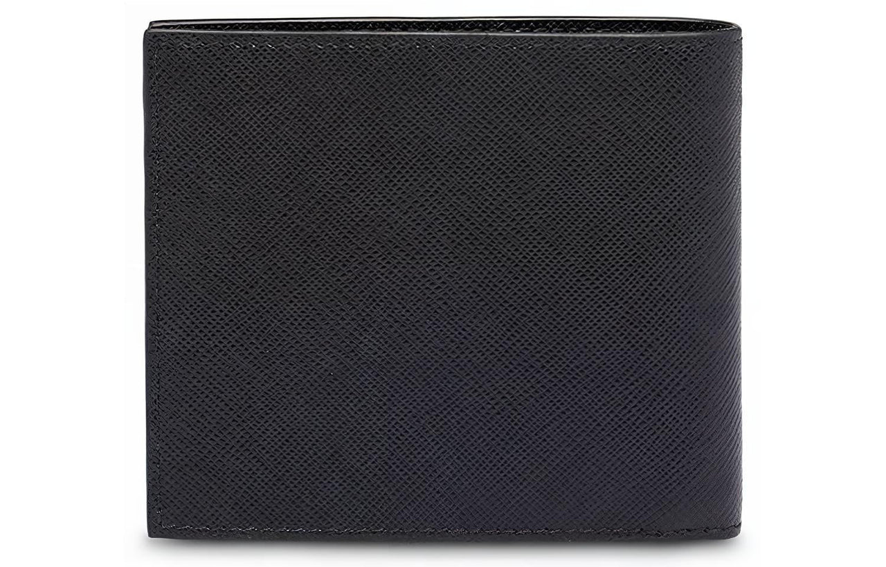 PRADA Cow Leather Clutch Men's Black