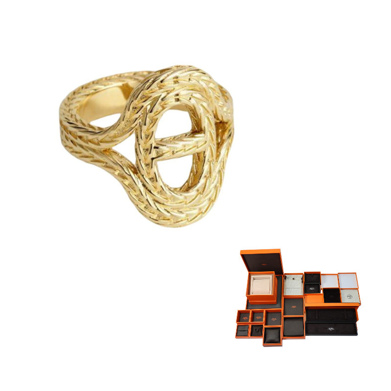 HERMES 18K Gold Rings Women's Gold