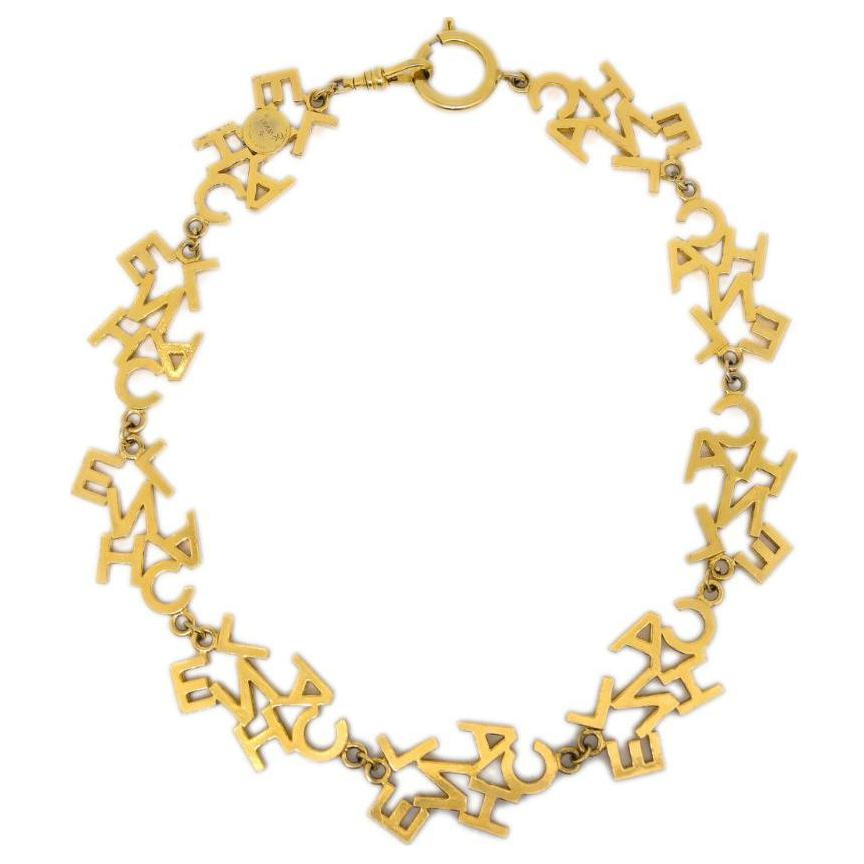 CHANEL 1990-2000s Logo-lettering Chain Necklace