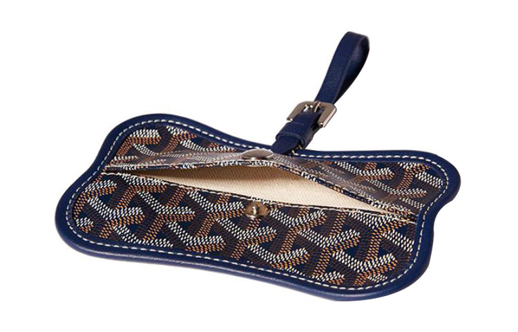 GOYARD Chien Gris Canvas With Leather Pet Bag Merch Unisex Marine Blue