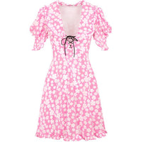 MIU MIU SS22 Short Sleeved Dress Women's Pink