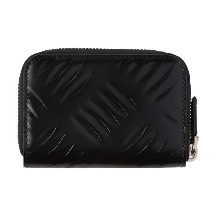 PRADA Brushed Leather Coin Purse Men's Black