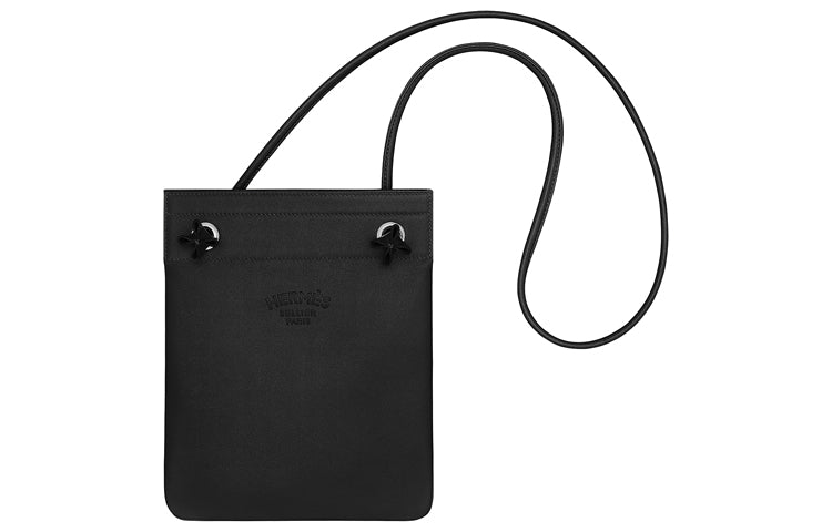 HERMES Aline Cheri Calfskin Shoulder Bag Crossbody Bag Mini Women's Noir Black