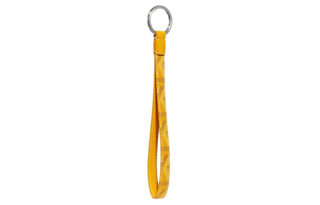 GOYARD Canvas With Calfskin Keychain Bag Accessory Unisex Yellow