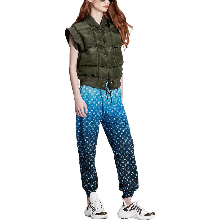 LOUIS VUITTON Knitted Sweatpants Women's Blue