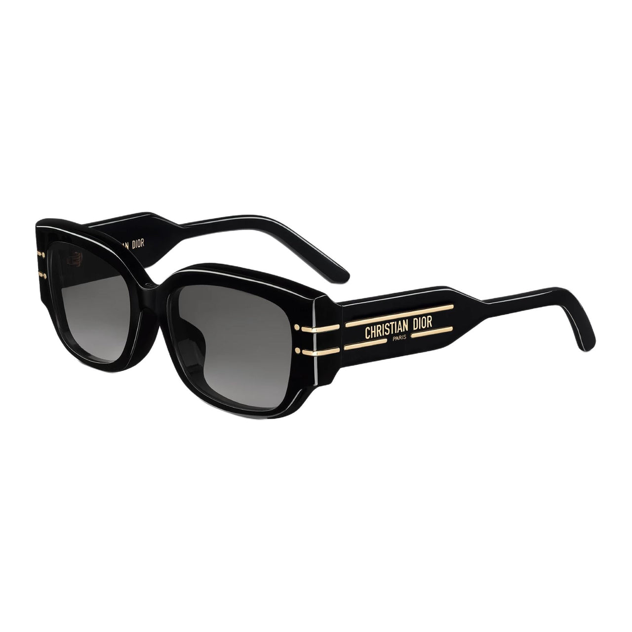 DIOR Acetate Metal Square Sunglasses Women's Black