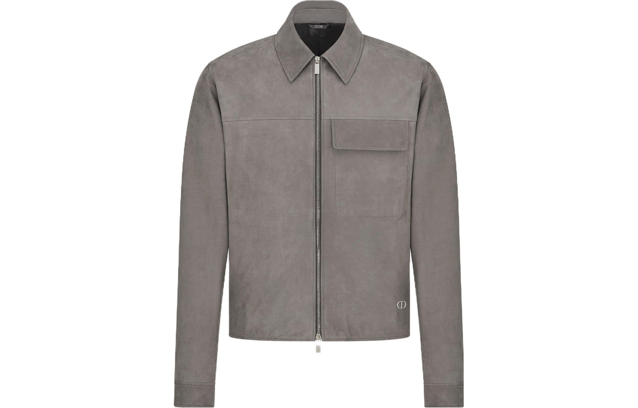 DIOR Leather Jackets Men Gray