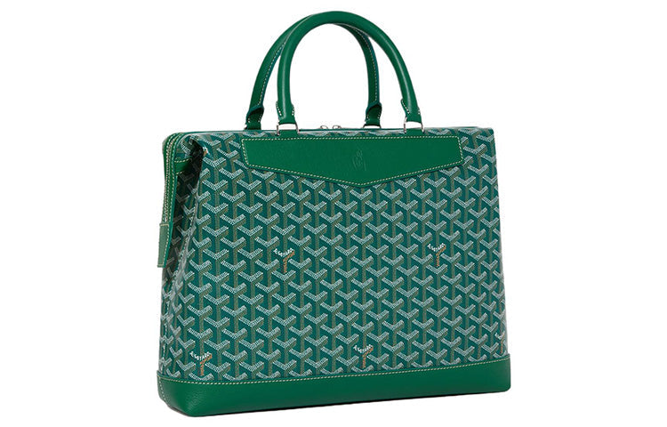 GOYARD Canvas With Leather Laptop Bags Briefcases Handbag Unisex Green
