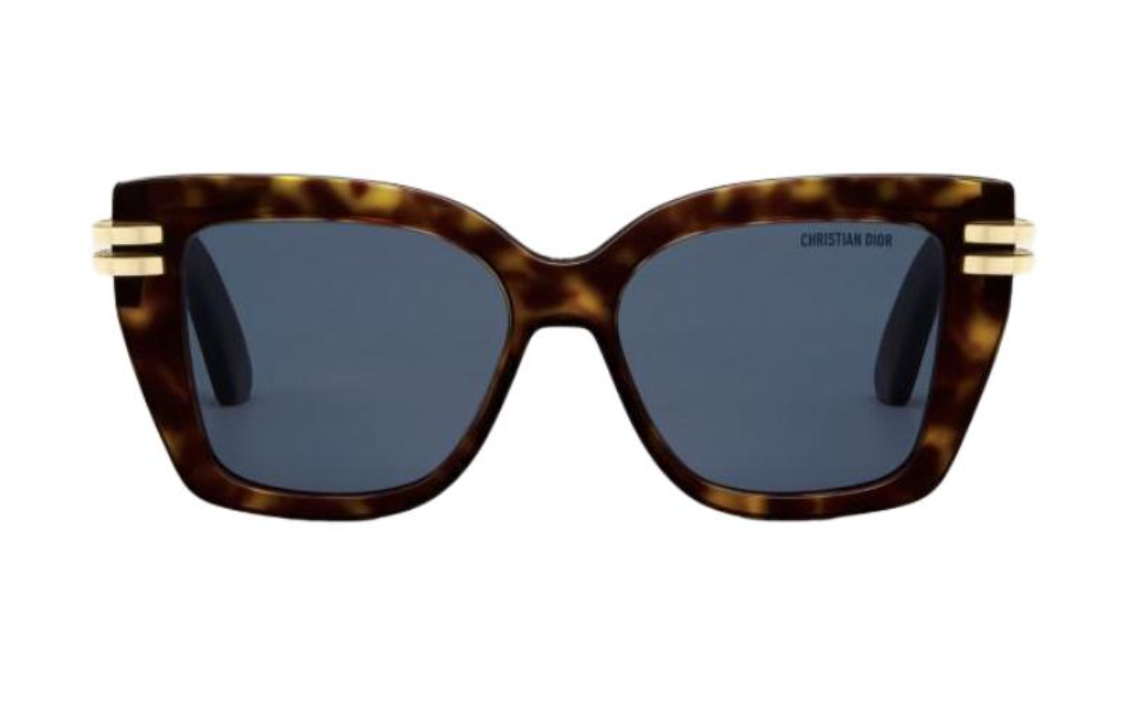 DIOR Acetate Irregular Shape Sunglasses Women's Tortoiseshell