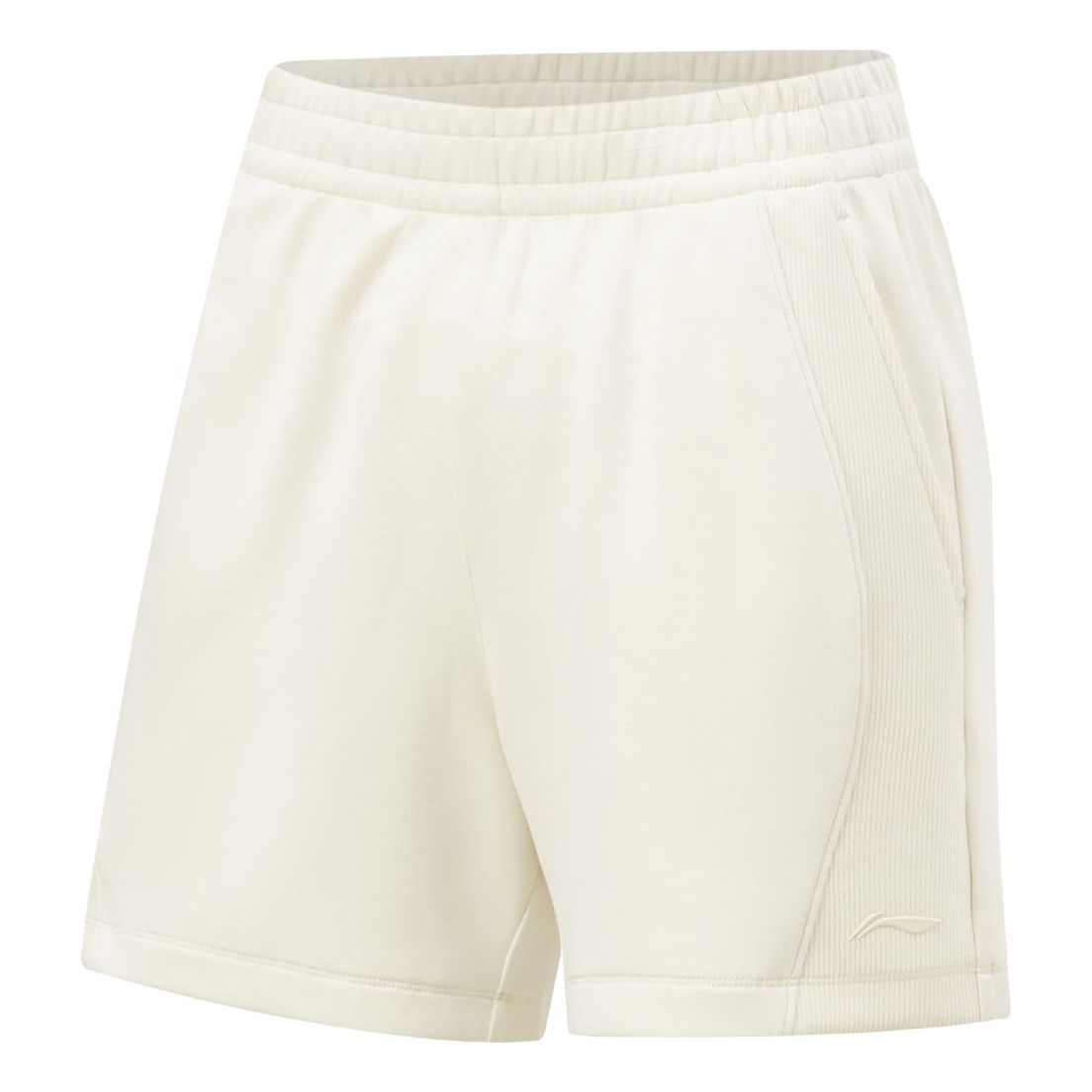 (WMNS) Li-Ning Training Series Logo Shorts 'Beige' AKSU016-5