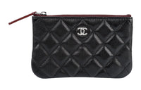 CHANEL Cow Leather Portable Bag Clutch Women's Black