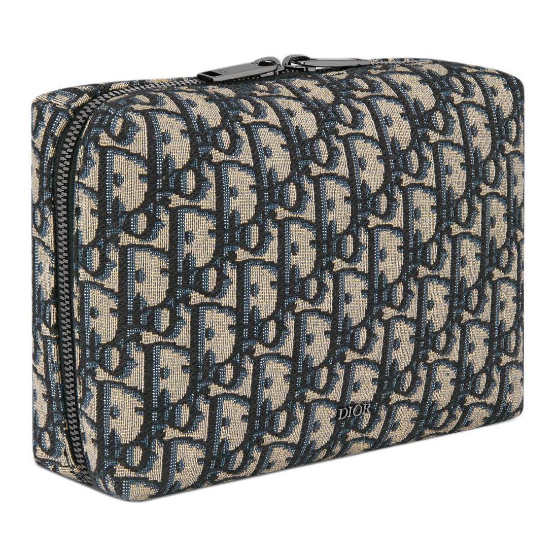 DIOR Cotton Clutch Women's Beige & Black