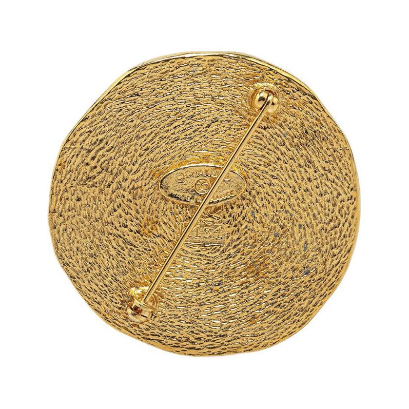 CHANEL 1970-1980 Plated 31 Rue Cambon Costume Brooch