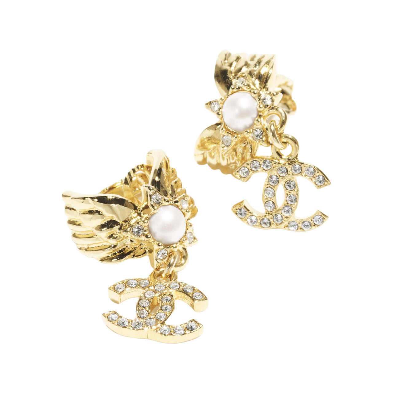 CHANEL 1986 1988 Cc Clip on Earrings