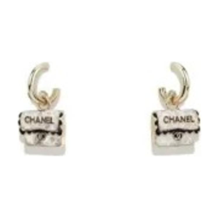 CHANEL - Earrings Women's Black White