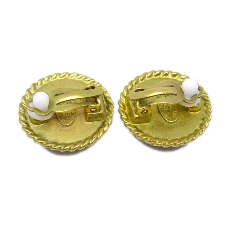 CHANEL 1995 Button Earrings
