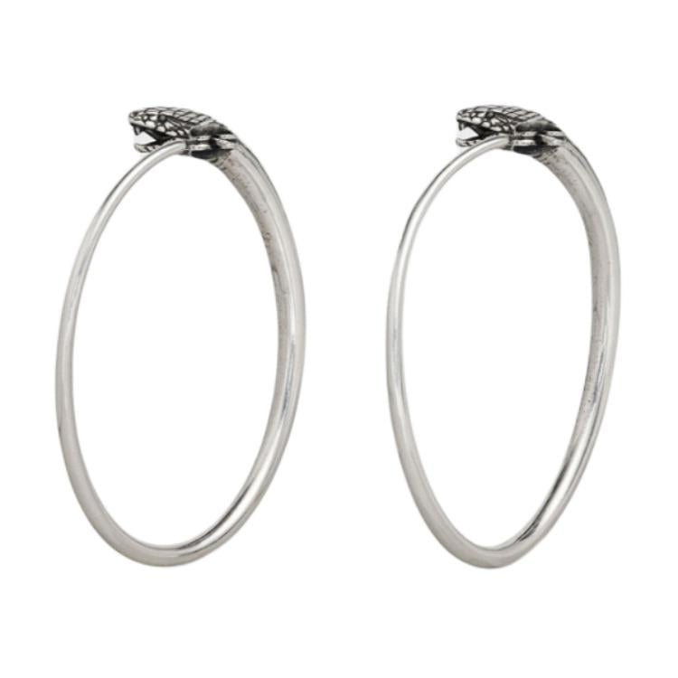 CELINE Brass Earrings Unisex Silver