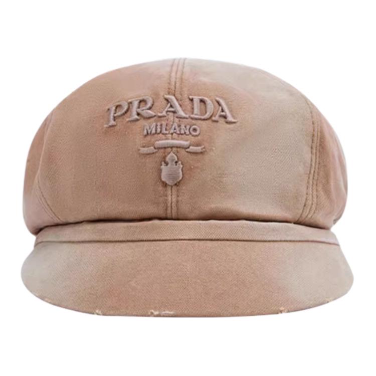 PRADA Canvas Berets Women's Multicolor