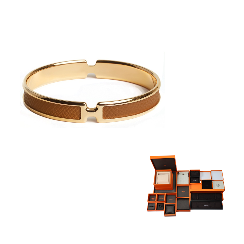 HERMES 18K Gold Metal Bangles Women's Gold